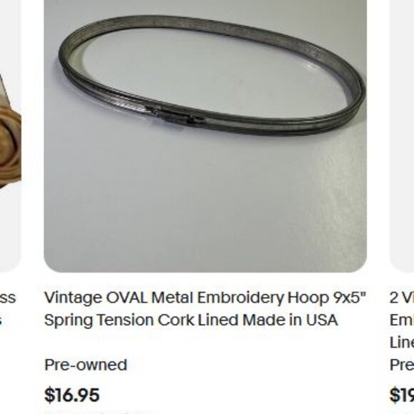 VTG Oval embroidery hoop with spring tension 8.5 inches - Picture 5 of 6